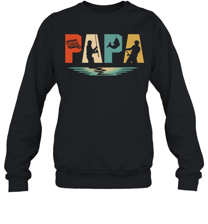 Vintage Fishing Papa Father's Day Sweatshirt