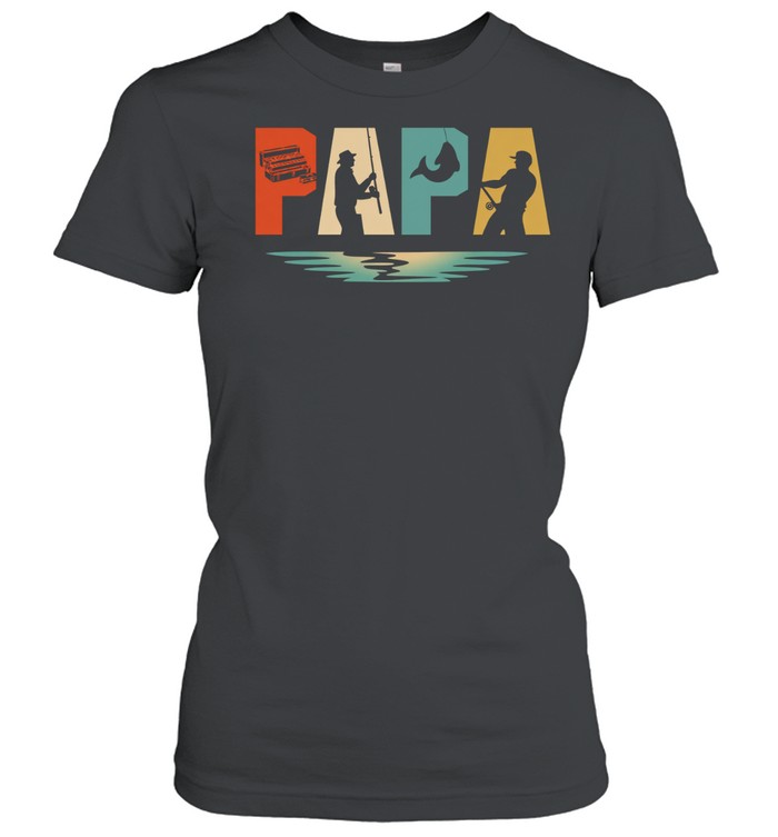 Vintage Fishing Papa Father's Day Women T-Shirt