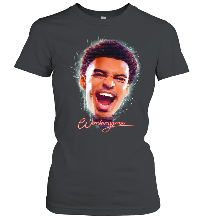 Wembanyama Big Head signature Spurs basketball 2026 graphic Women T-Shirt