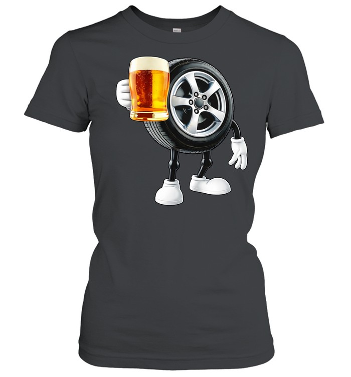 Wheel with beer do not drink alcohol when driving Women T-Shirt