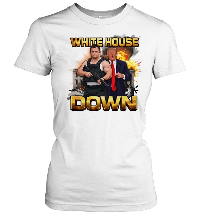 White house down Trump X Down syndrome Women T-Shirt