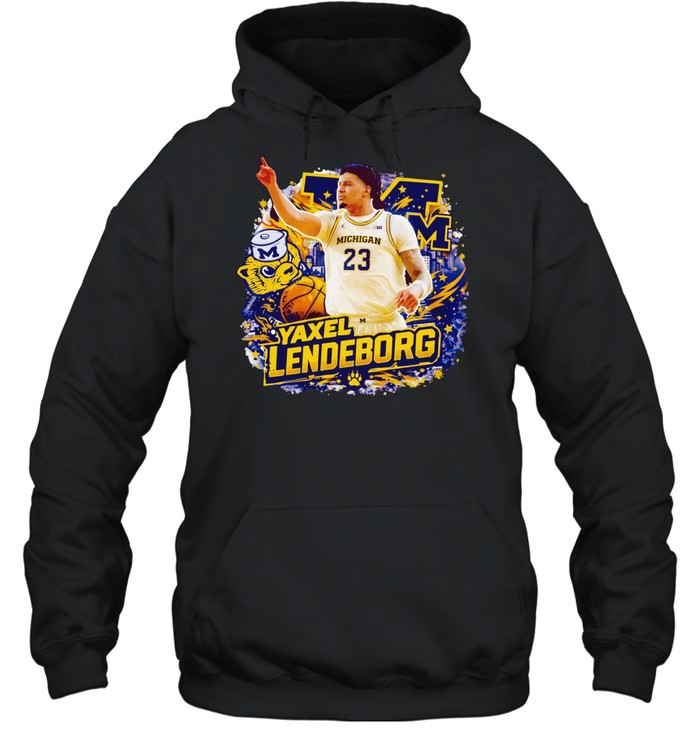 Yaxel Lendeborg Michigan Graphic Wolverines Retro Basketball Hoodie