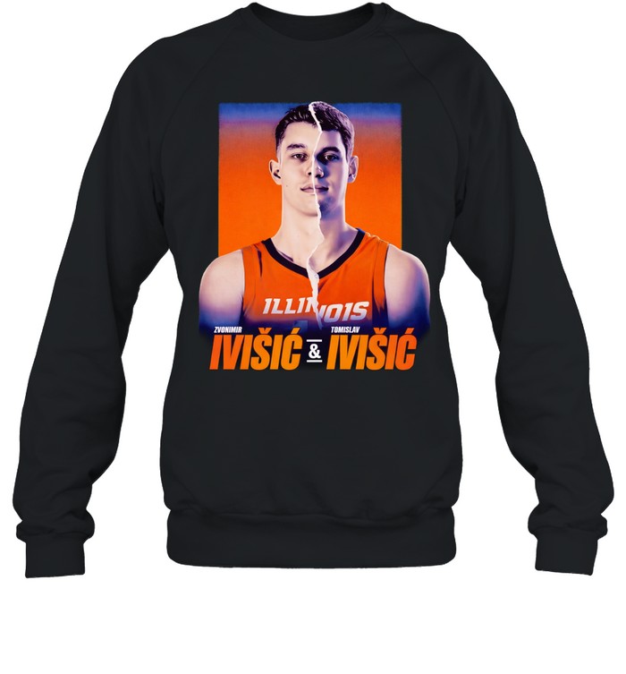 Zvonimir Ivisis and Tomislav Ivisic Illinois Fighting Illini big face Sweatshirt