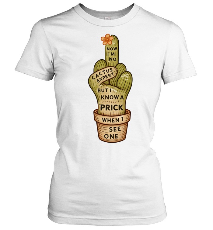Cactus middle finger now I’m no but I know a prick when I see one Women T-Shirt