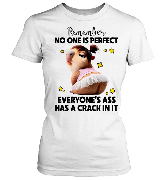 Capybara remember no one is perfect everyone’s ass has a crack in it Women T-Shirt