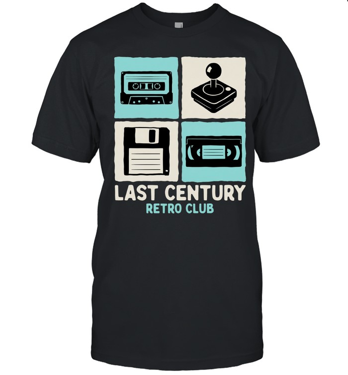 Cassette tape joystick video tape and floppy disk Last Century Retro Club Unisex T-Shirt