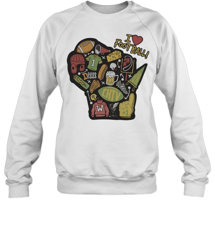 I love Football Wisconsin Football Sweatshirt
