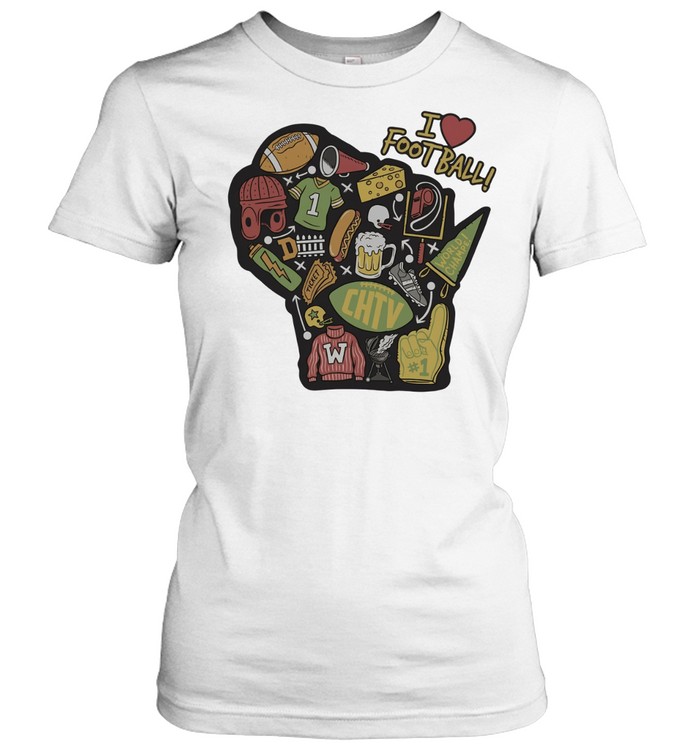 I love Football Wisconsin Football Women T-Shirt