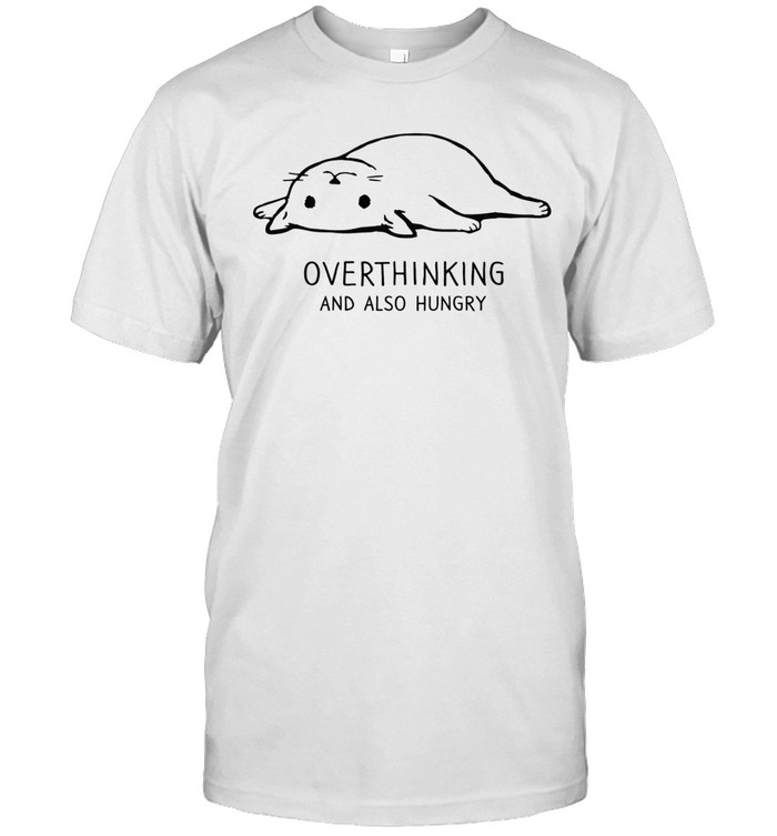 Lazy cat overthinking and also hungry funny Unisex T-Shirt