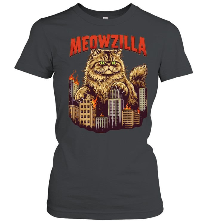 Meowzilla city skyline graphic Women T-Shirt