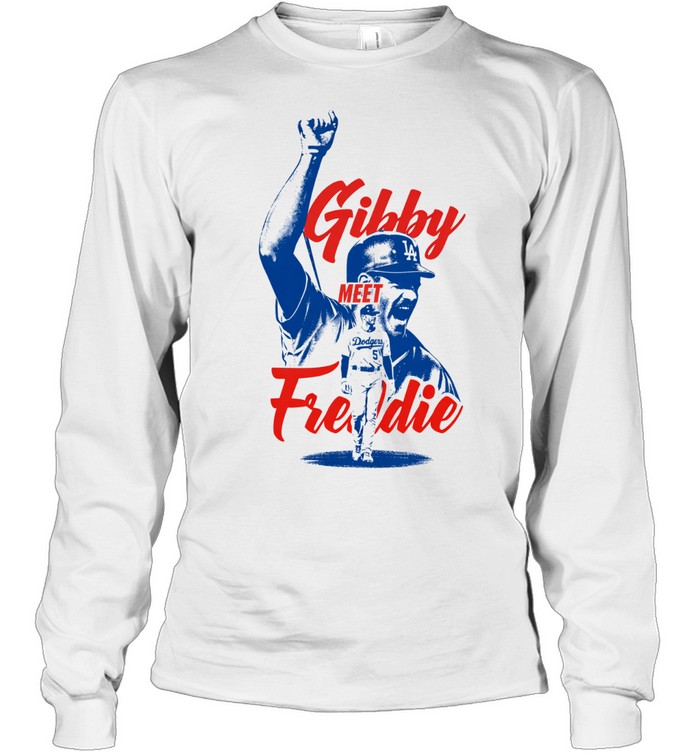 Freddie Freeman Gibby Meet Freddie Los Angeles Dodgers Baseball Long Sleeve Tee