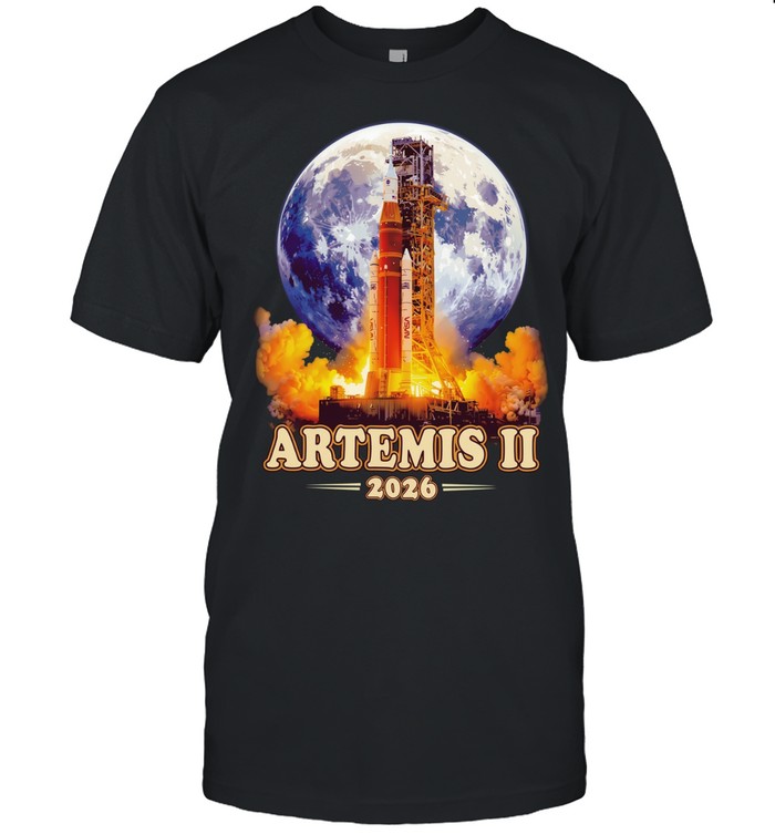 Rocket Artemis II Mission 2026 graphic Unisex T-Shirt