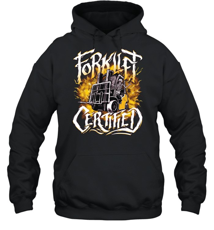 Skeleton forklift certified Hoodie