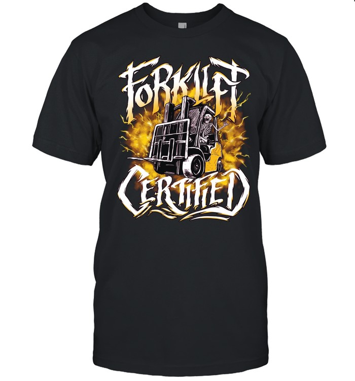Skeleton forklift certified Unisex T-Shirt