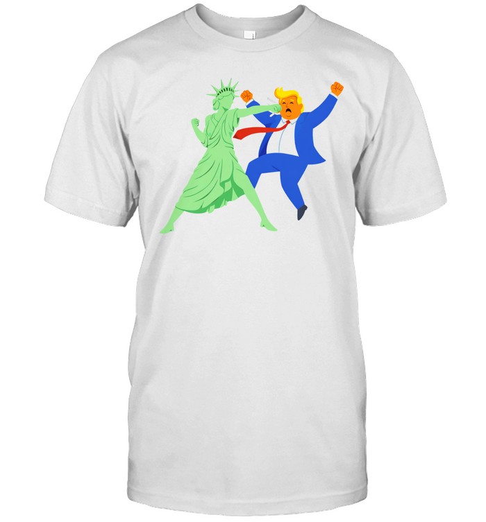 Statue of Liberty punching Trump Political funny Unisex T-Shirt