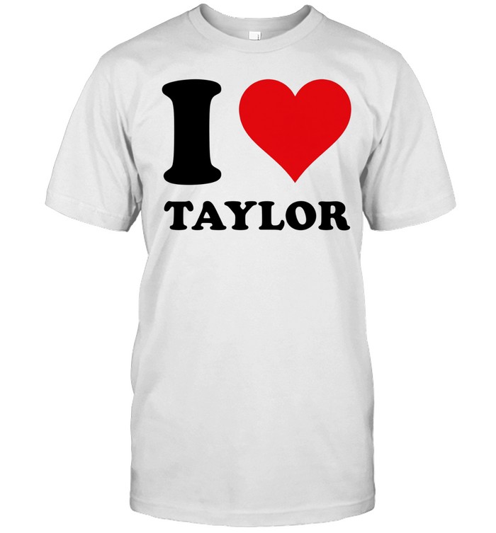 Teacher Rachelle Russell wearing I love Taylor Unisex T-Shirt
