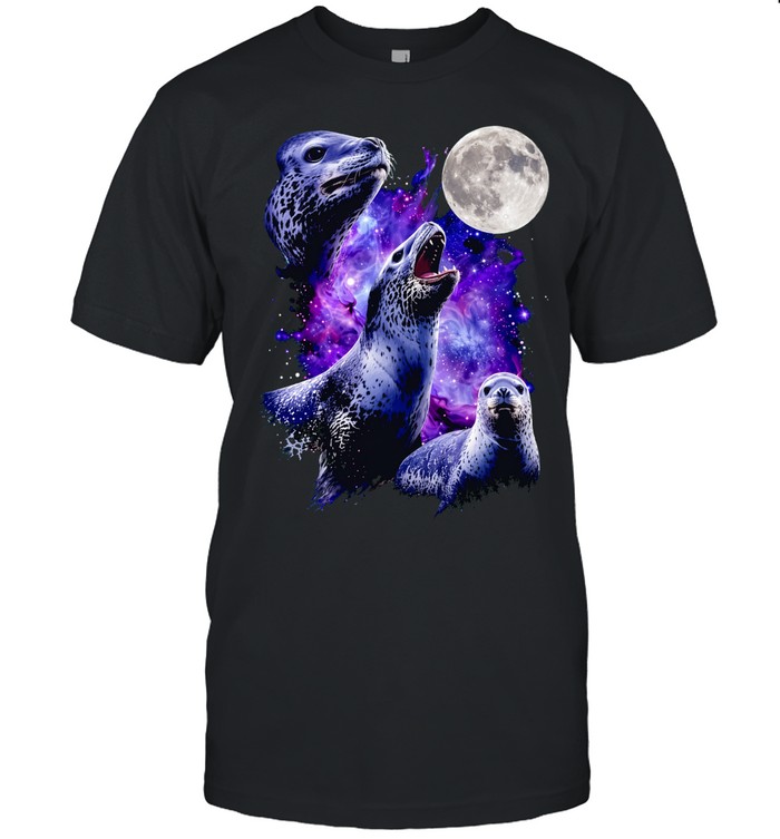Three seals howling at the moon Unisex T-Shirt