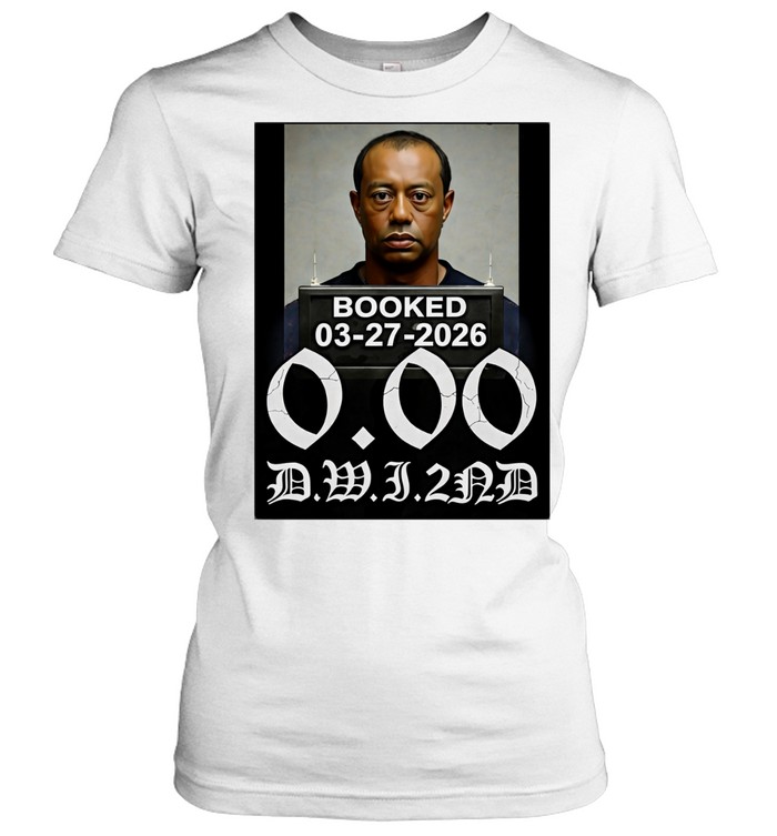 Tiger Woods Booked 2026 mugshot graphic Women T-Shirt