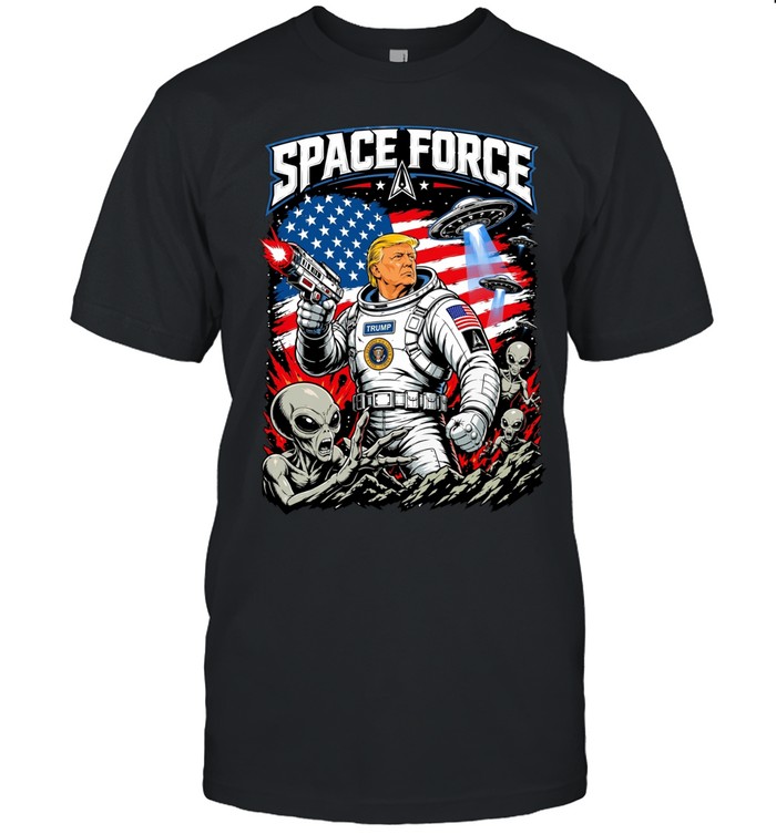 Trump Space Force Alien UFO graphic Unisex T-Shirt