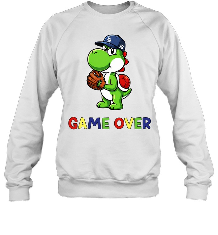 Yoshinobu Yoshi Super Mario Game Over Los Angeles Dodgers Baseball Sweatshirt