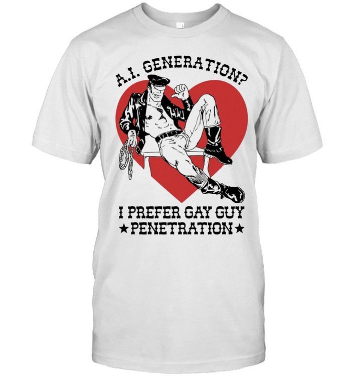 A.I. Generation I prefer gay guy penetration Lederomas heart Unisex T-Shirt