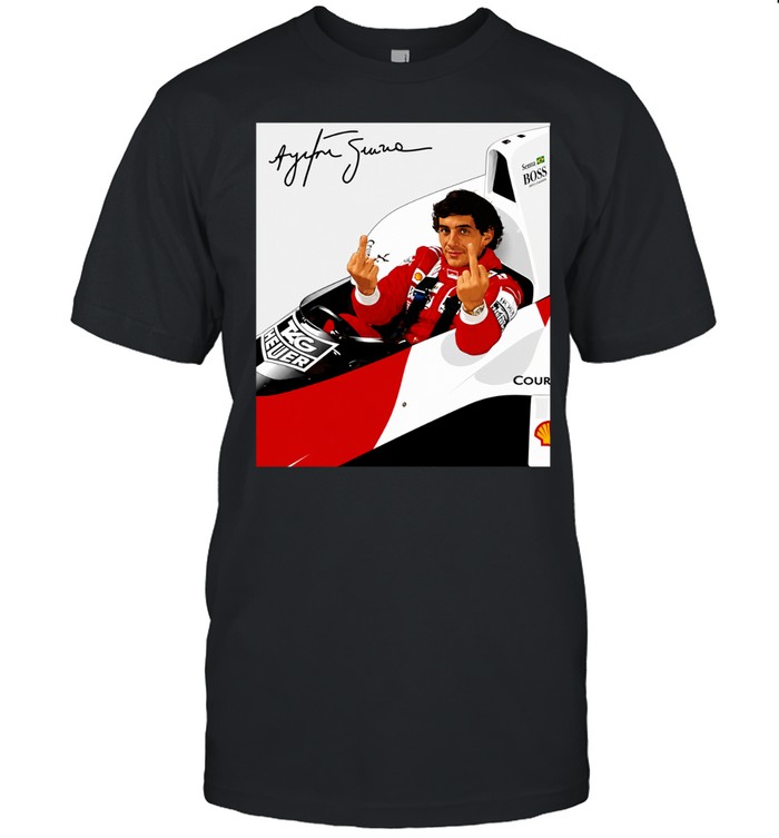 Ayrton Senna middle finger signature meme Unisex T-Shirt
