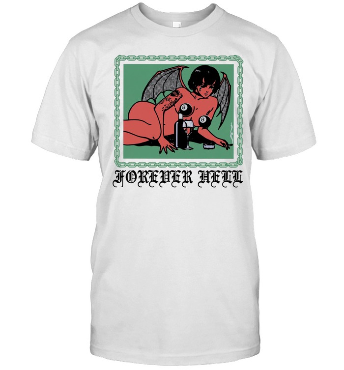 Devil girl bi-a 8 ball wine and smoking forever hell Unisex T-Shirt