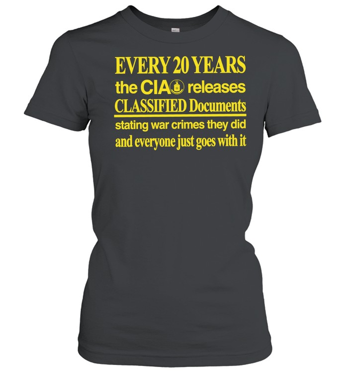 Every 20 years the CIA released classified documents stating war crimes they did and everyone just goes with it Women T-Shirt