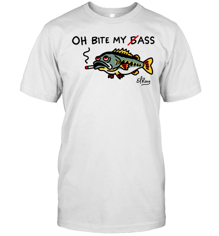 Fish smoking oh bite my bass funny Unisex T-Shirt
