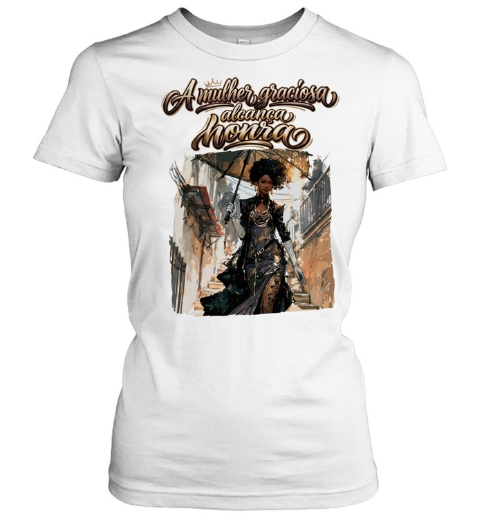 Girl a mulher graciosa alcanca honra Women T-Shirt