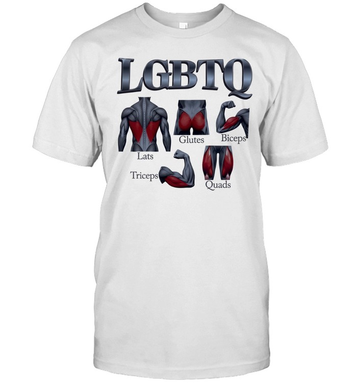 Gym LGBTQ lats glutes biceps triceps quads Unisex T-Shirt