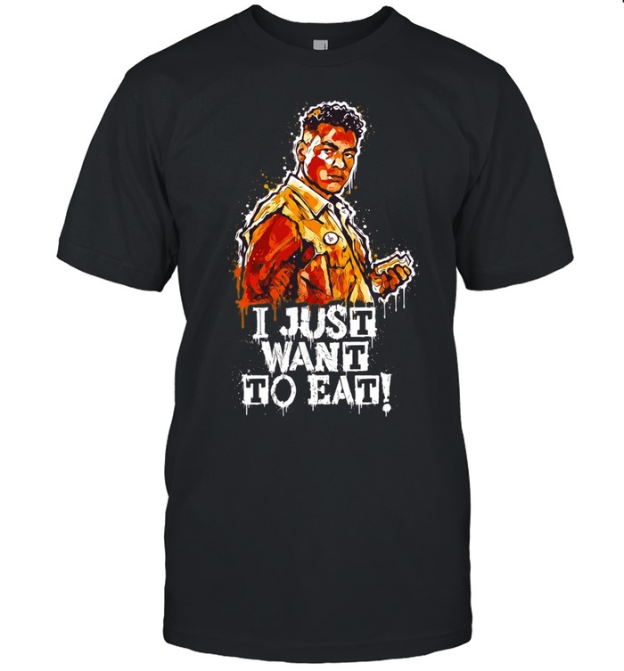 I just want to eat typography character Unisex T-Shirt