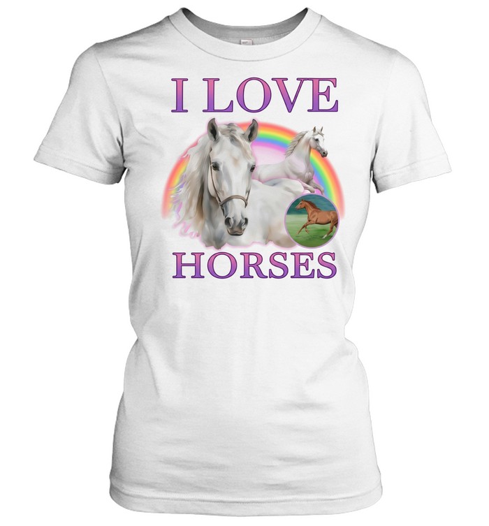 I Love whores rainbows 90s bootleg Women T-Shirt