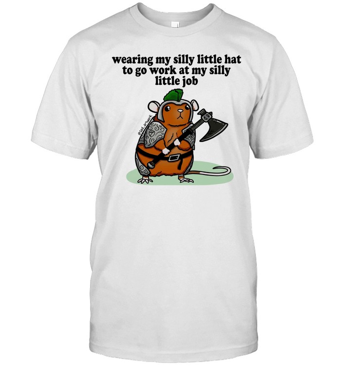 Knight Hamster wearing my silly little hat to go work at my silly little job Unisex T-Shirt