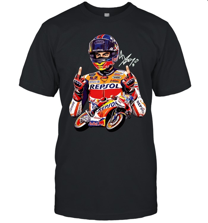 Marc Marquez racing signature middle finger meme Unisex T-Shirt
