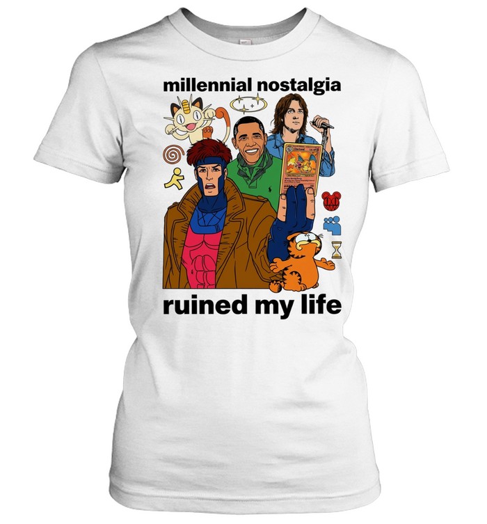 Milennial nostalgia ruined my life cartoon Women T-Shirt