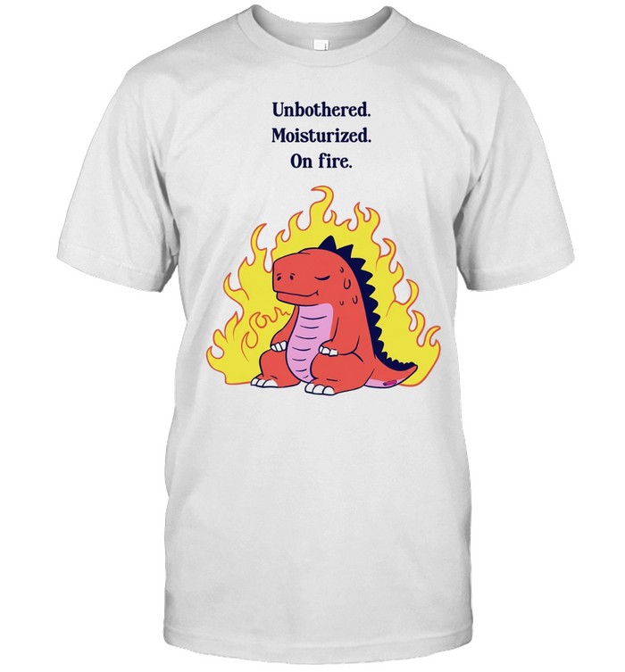 Red Dinosaur unbothered moisturized on fire Unisex T-Shirt