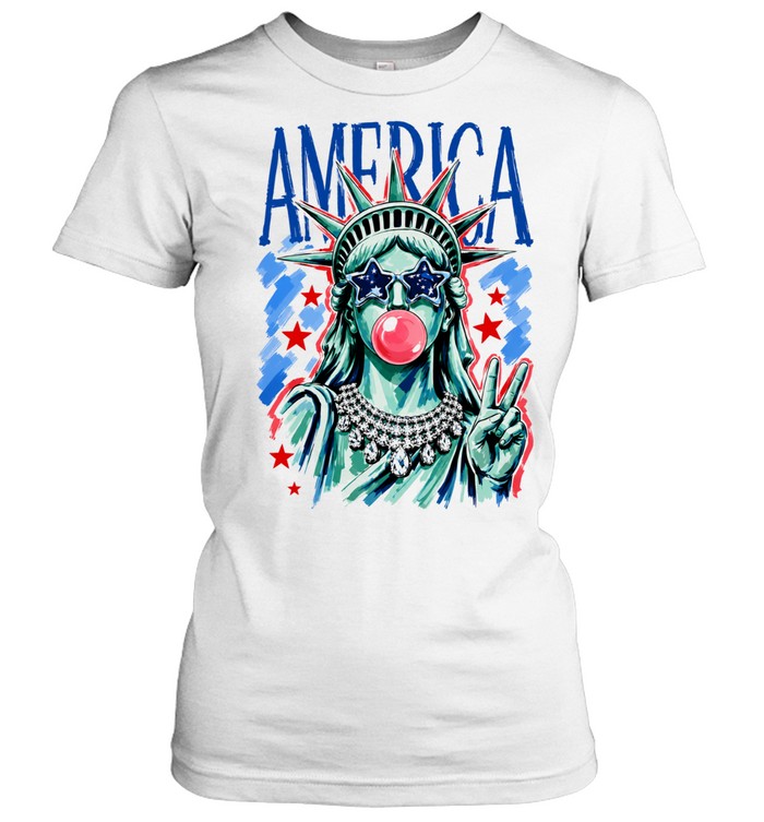 America bubble gum lady funny Women T-Shirt