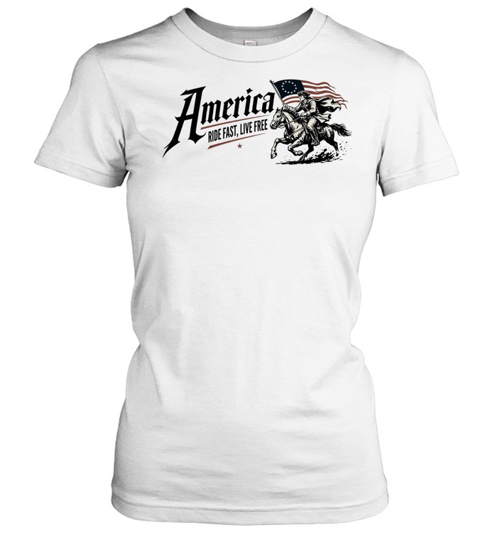 America Ride Fast Live Free Women T-Shirt