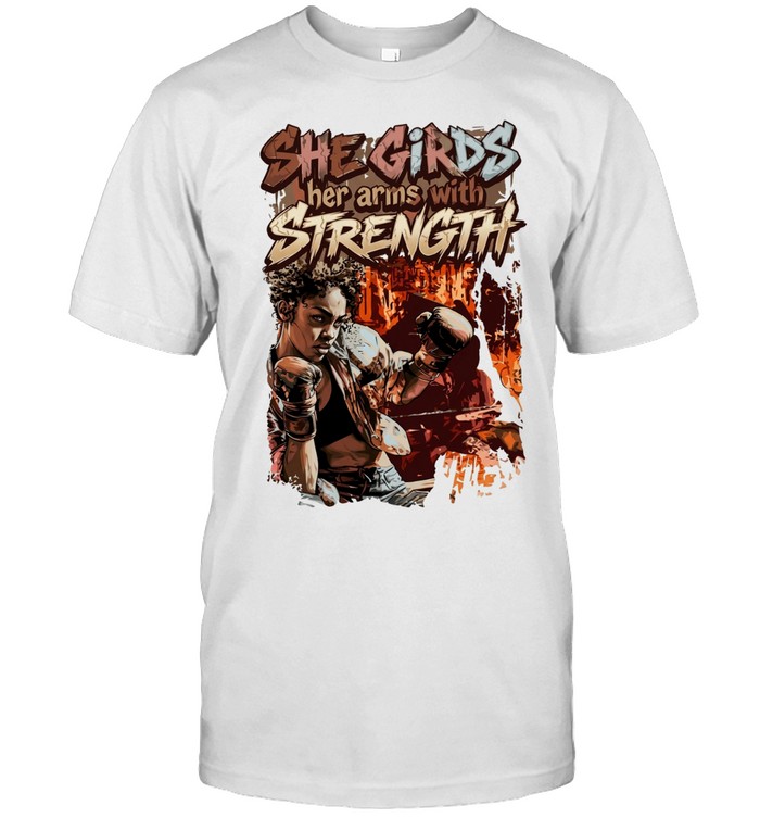 Boxing she girds her arms with strength Unisex T-Shirt