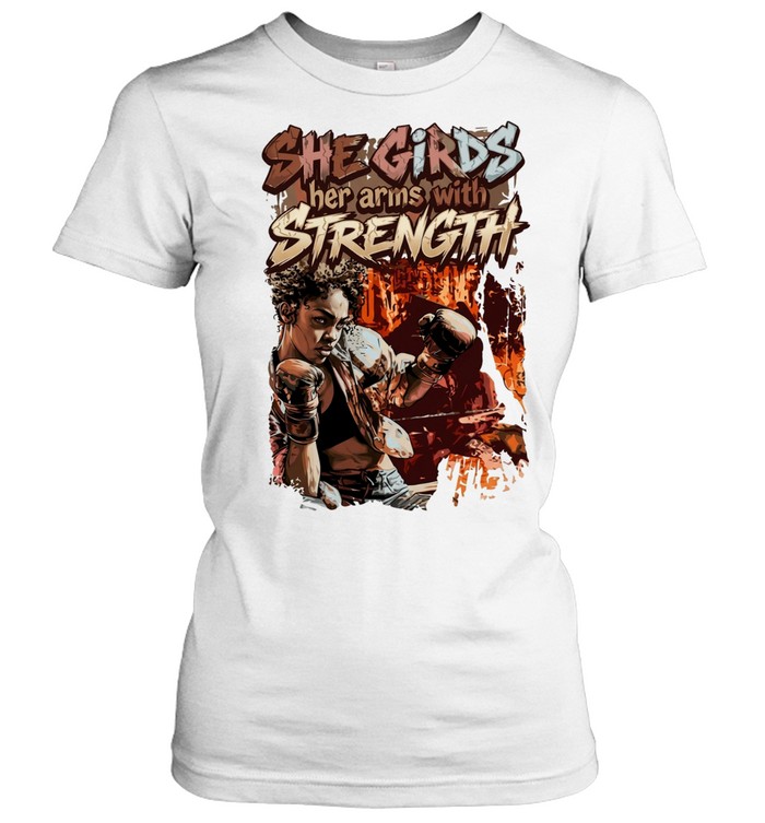 Boxing she girds her arms with strength Women T-Shirt