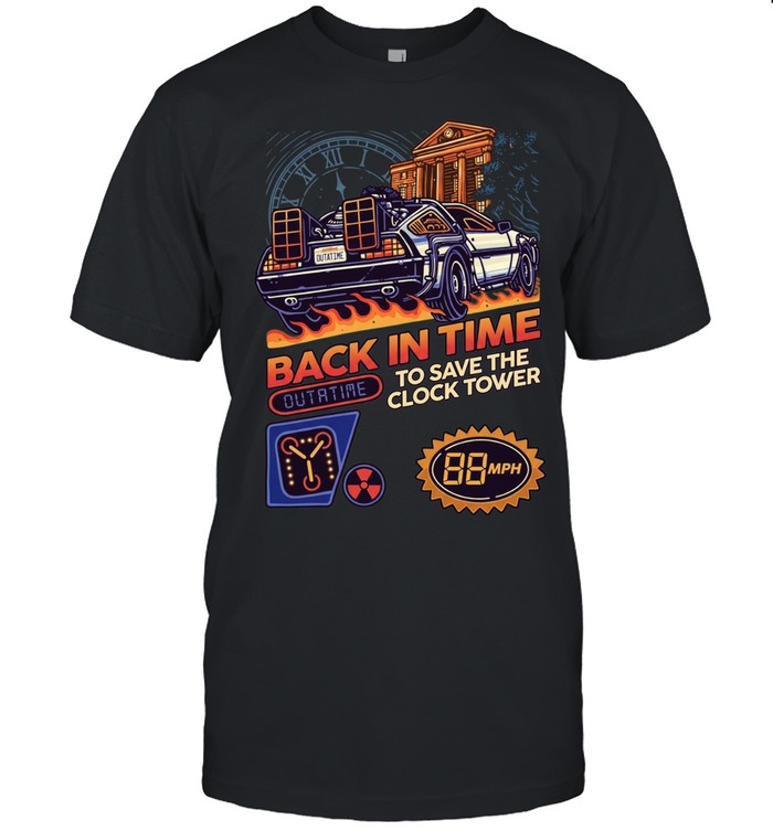 Car back in time outatime to save the clock tower 88mp Unisex T-Shirt
