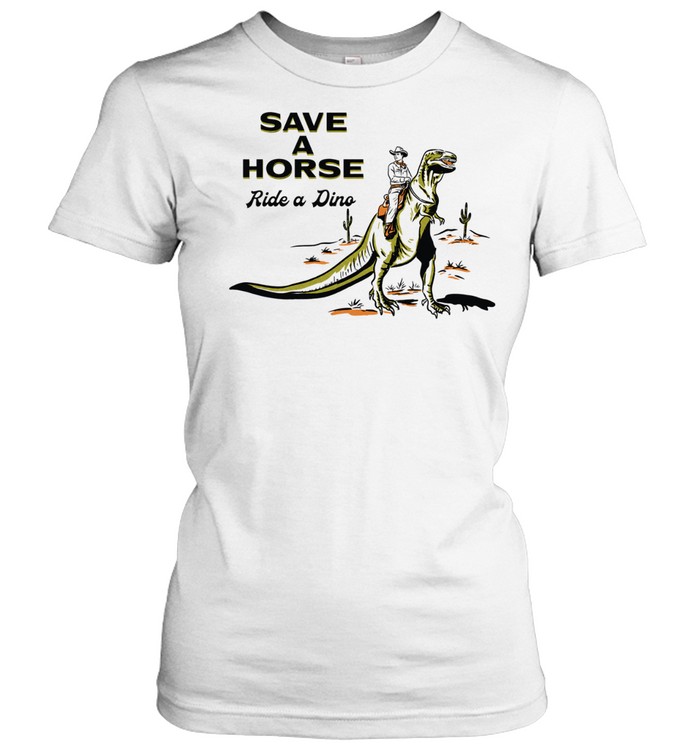 Cowboy save a horse ride a dino Women T-Shirt