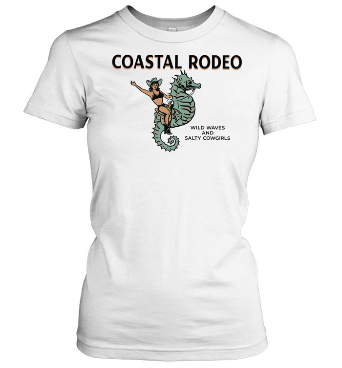 Cowgirt coastal rodeo wild waves and salty cowgirls Women T-Shirt