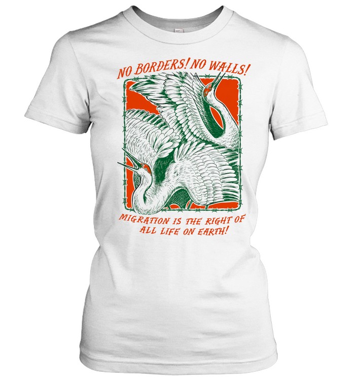 No borders no walls mig ration is the right of all life on earth Women T-Shirt