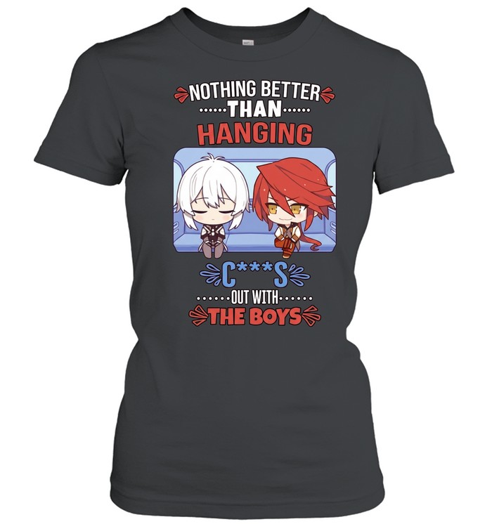 Stelle and Himeko nothing better than hanging out with the boys Women T-Shirt