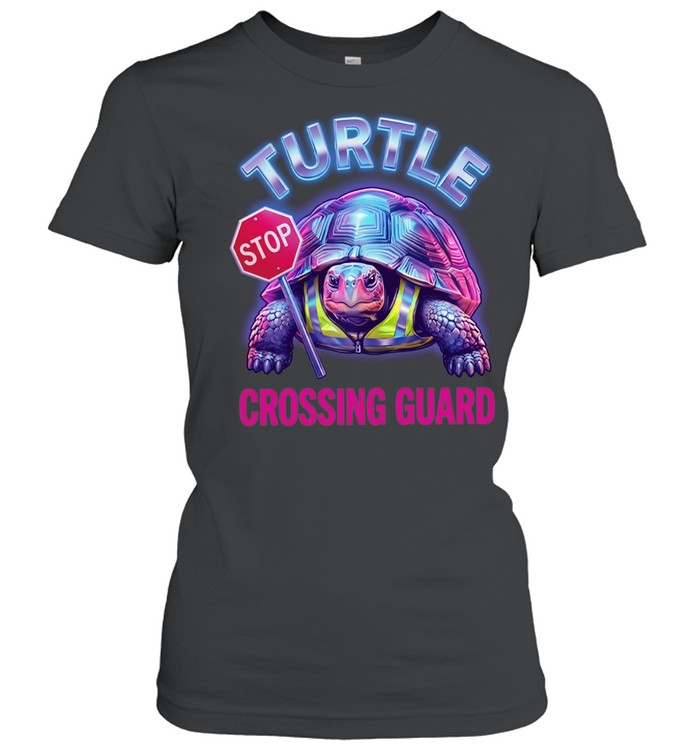 Turtle stop crossing guard retro vibe Women T-Shirt