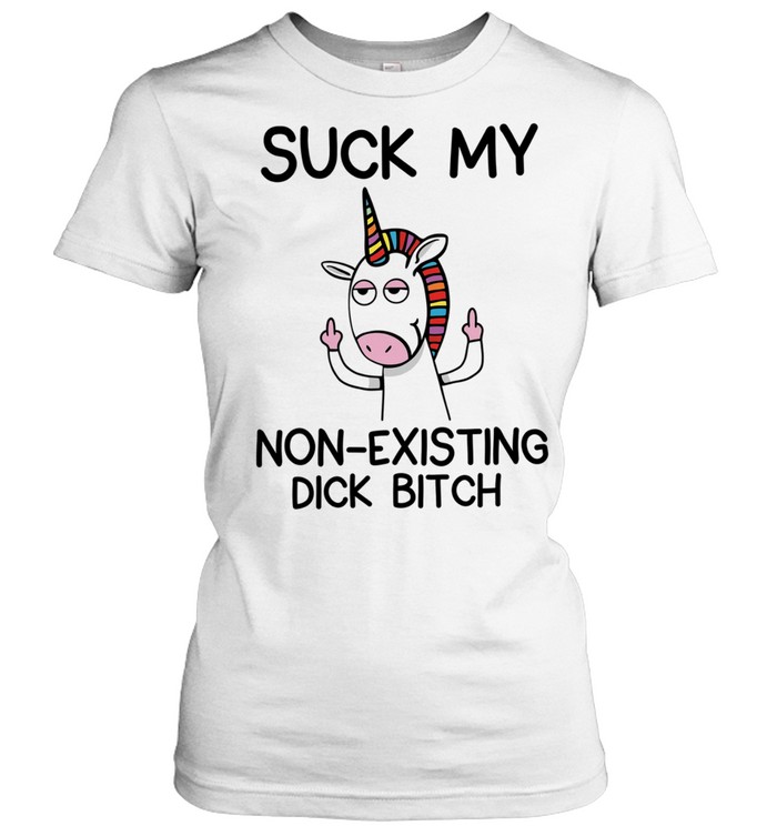 Unicorn middle finger suck my non existing dick bitch Women T-Shirt