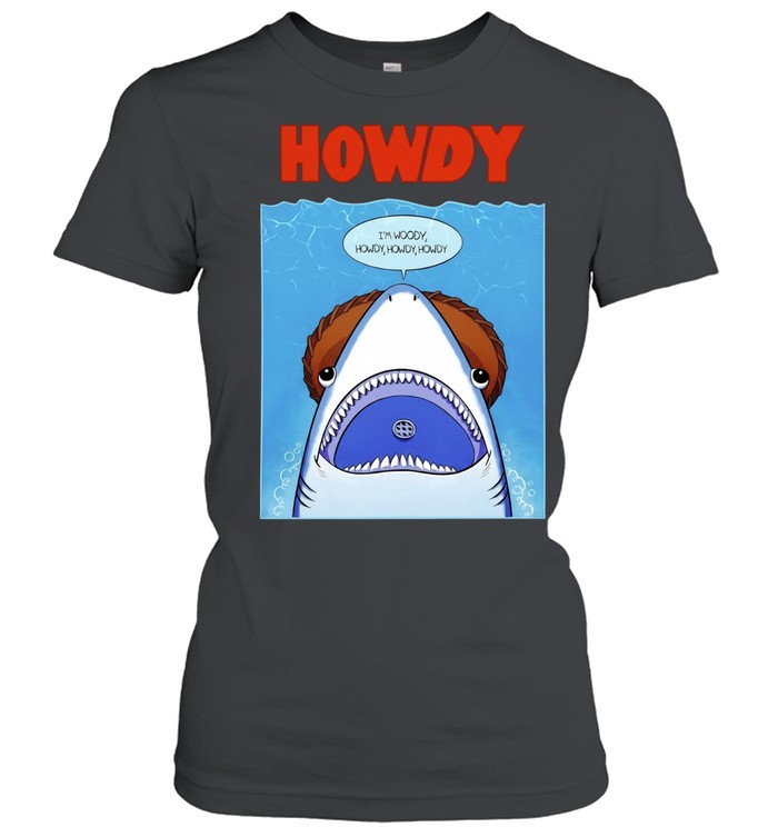 Howdy Woody Shark Toy Story Funny Mashup Women T-Shirt