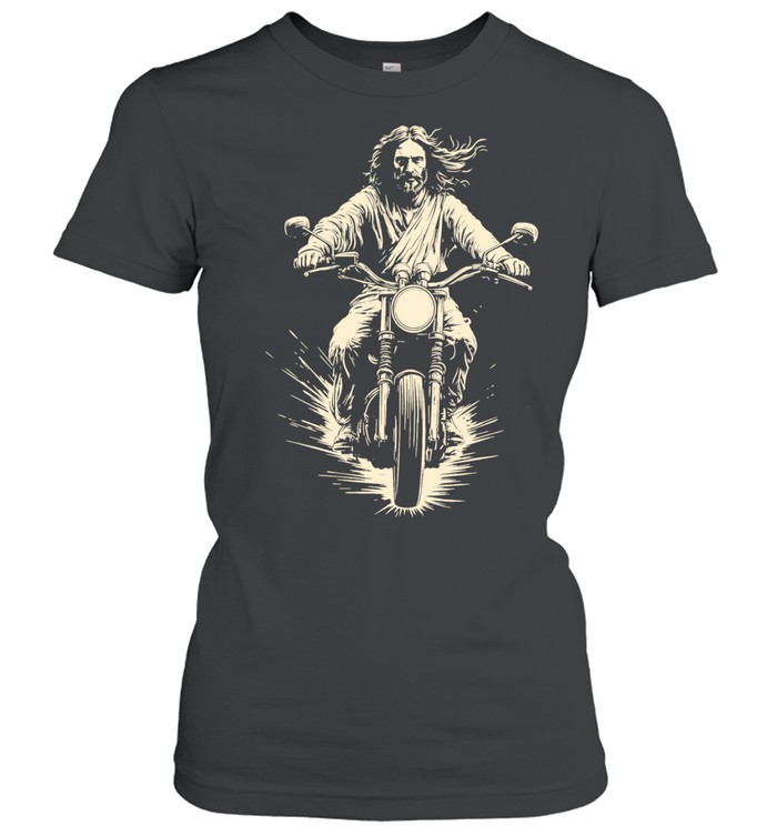 Jesus christ on motorbike Women T-Shirt